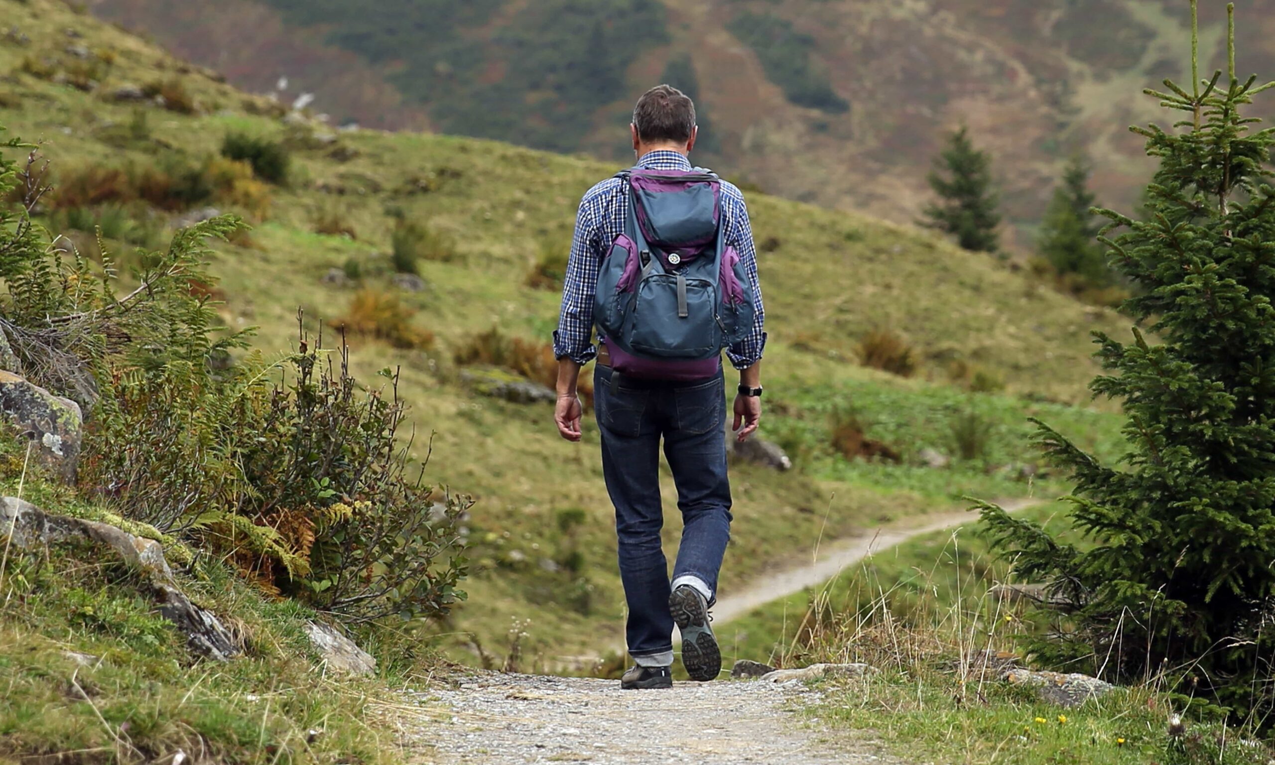 Actus trek : randonneur sur un sentier de montagne
